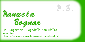 manuela bognar business card